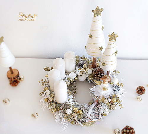 Luxusní rustikální adventní věnec — foto 2