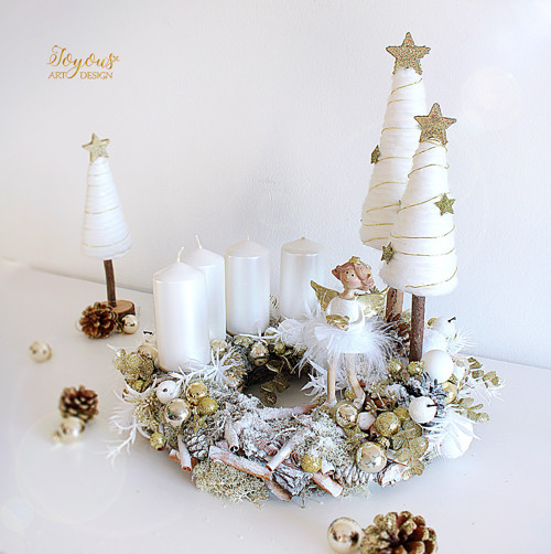 Luxusní rustikální adventní věnec — foto 3