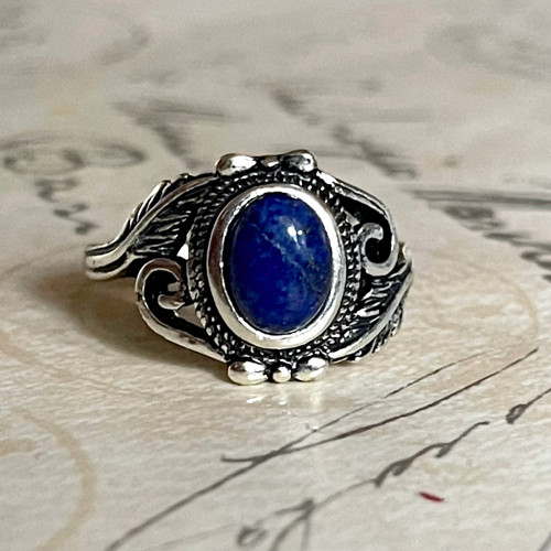 Přírodní prsten s lapisem lazuli — foto 3