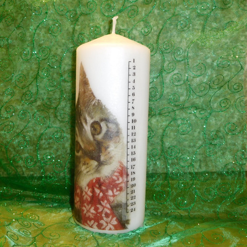 Adventní svíčka s kočičkou — foto 2