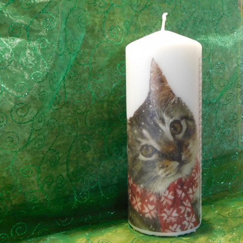 Adventní svíčka s kočičkou — foto 3