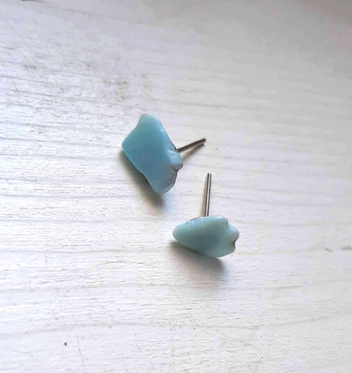 Puzetové náušnice - larimar — foto 2