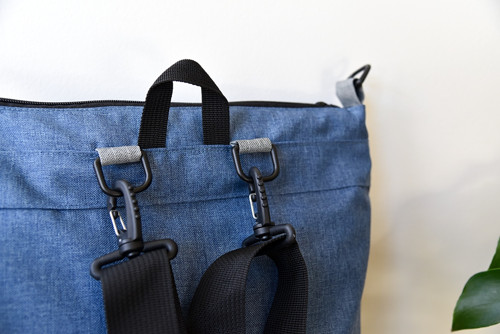 PENTABACKPACK - džínová a šedá kočárkovina — foto 2