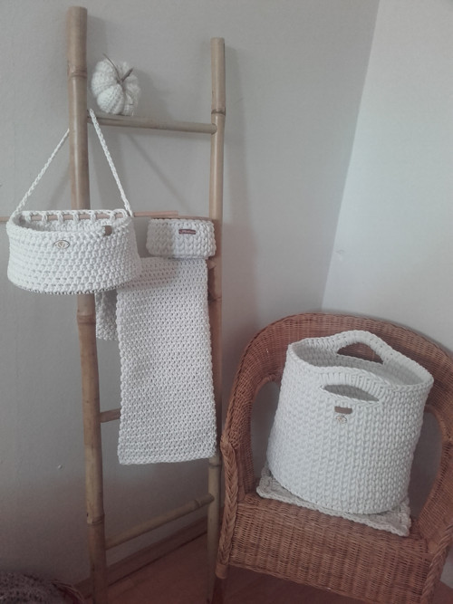 Dizajnový kôš HYGGE biely — foto 5