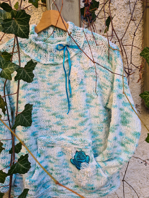 Společně - boho svetr a nákrčník, vel.S/M — foto 3