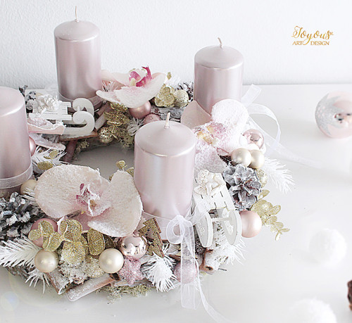 Luxusní rustikální adventní věnec — foto 2