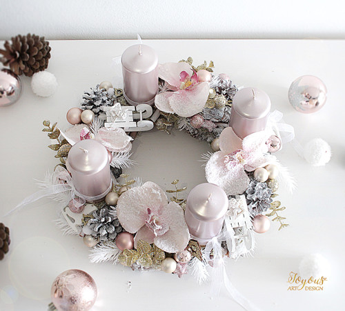 Luxusní rustikální adventní věnec — foto 3