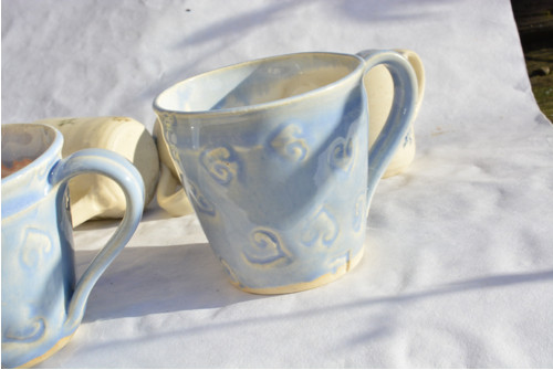 Modré kafíčko se srdíčky, 160 ml — foto 5