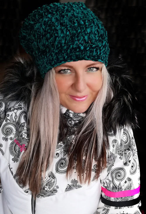 Sametová háčkovaná houmeleska /SKLADEM — foto 2
