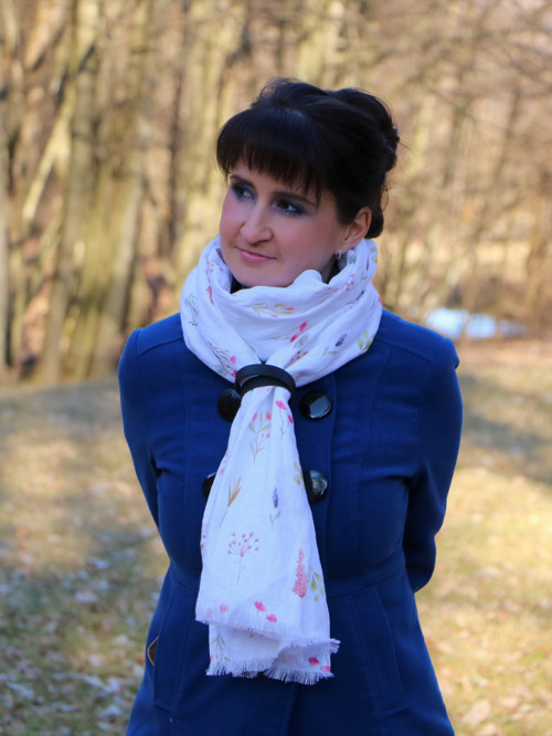 Ľanový šál lúčne bylinky — foto 2