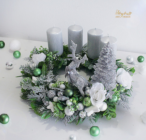 Třpytivý pohádkový adventní věnec — foto 2