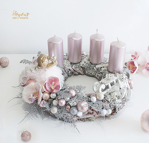 Luxusní rustikální adventní věnec — foto 2