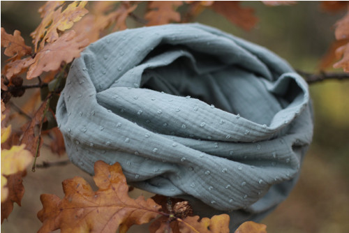 Nákrčník mušelínový dobby - mint — foto 3