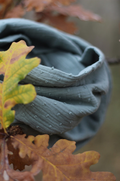 Nákrčník mušelínový dobby - mint — foto 2