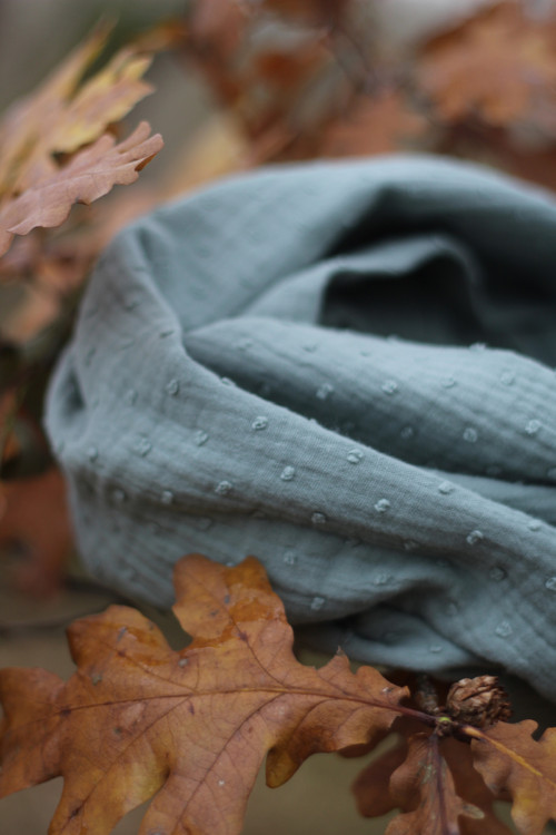 Nákrčník mušelínový dobby - mint — foto 4