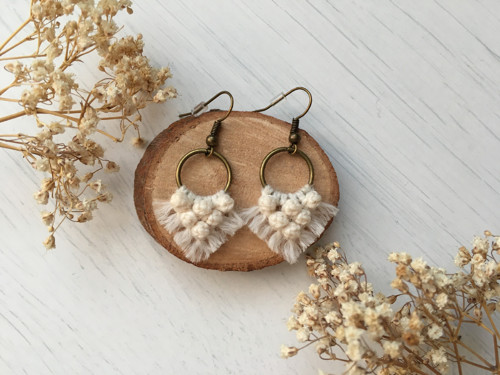Macramé náušnice — foto 2