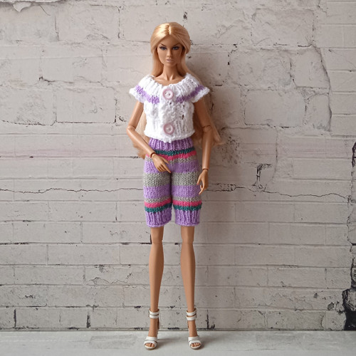 Oblečky pro Barbie, FR, Integrity - triko, kraťasy — foto 4