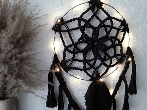 Macramé v kruhu " Hořká čokoláda " — foto 3