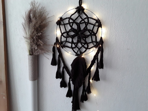 Macramé v kruhu " Hořká čokoláda " — foto 6