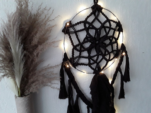 Macramé v kruhu " Hořká čokoláda " — foto 5