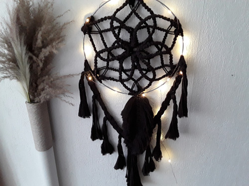 Macramé v kruhu " Hořká čokoláda " — foto 2