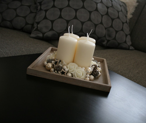 Adventní svícen krémový malý — foto 2