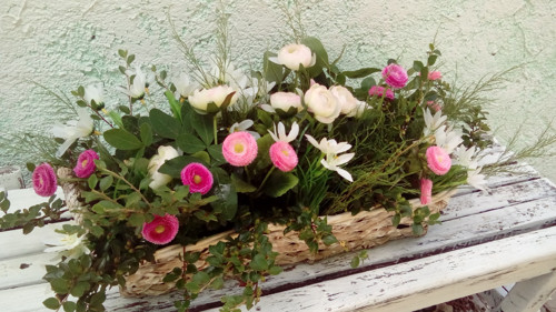 Romantický KOŠÍK starorůžový — foto 4