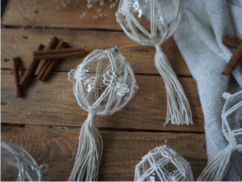 Macramé baňka 8 cm (A) — foto 2