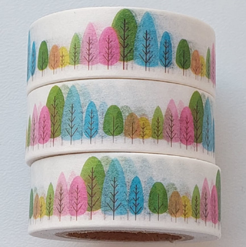 Washi páska. Barevné stromky. — foto 2