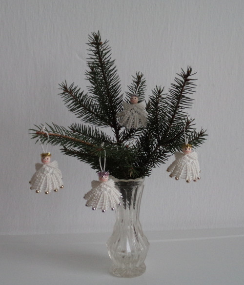 Macramé andílek stříbrný — foto 2