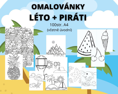 LÉTO + PIRÁTI omalovánky — foto 2