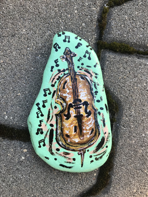 Malovaný kámen "Violoncello" — foto 2