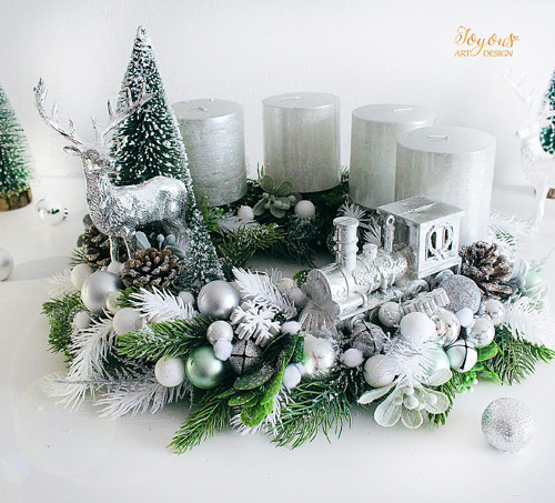 Třpytivý pohádkový adventní věnec — foto 3