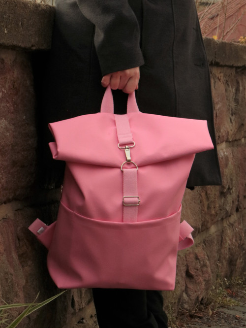 Rolltop batoh ružový — foto 3