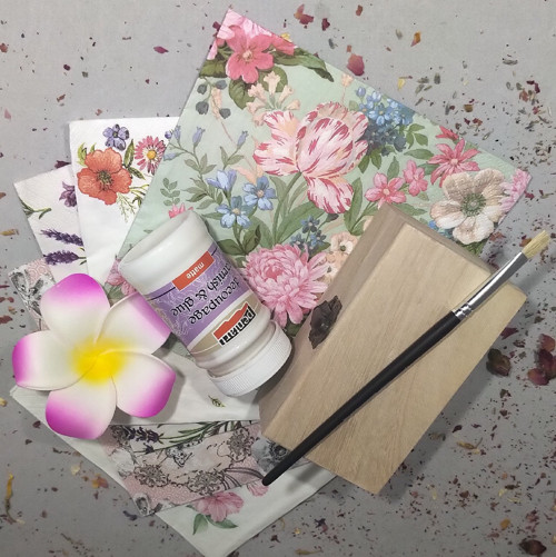 Decoupage set - dřevěná truhlička/krabička — foto 3