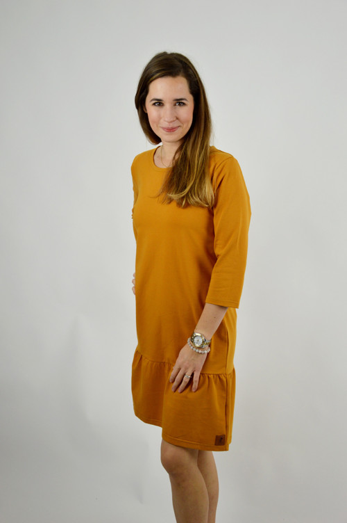 Šaty Eleonora 3/4 rukáv OKROVÁ — foto 5