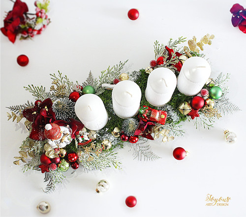 Luxusná třpytivá adventní štola — foto 2