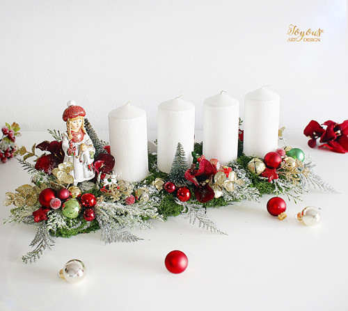 Luxusná třpytivá adventní štola — foto 3