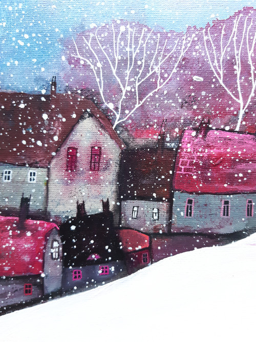 Zima poetická - 30x30cm — foto 2