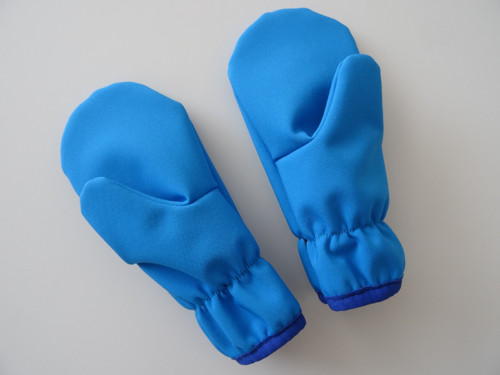 Softshellové rukavice blankytně modré — foto 4