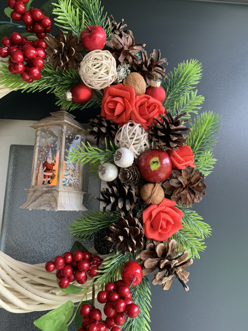 Vánoční věnec s LED lucerničkou 38cm — foto 2