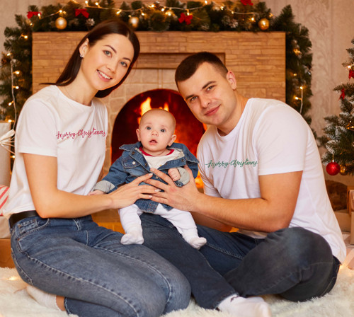 Tričko Merry Christmas Line — foto 4
