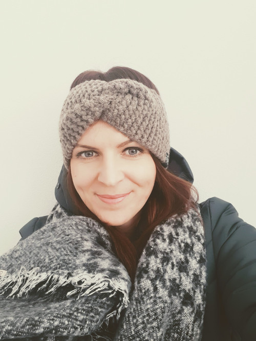 Zimní čelenka "starorůžová" — foto 2