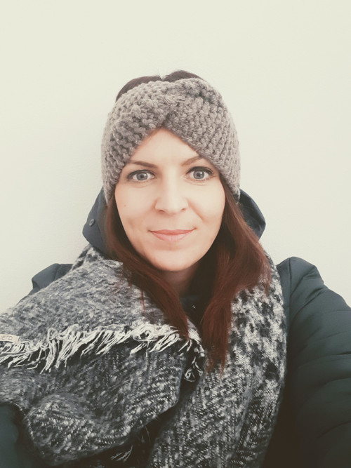 Zimní čelenka "starorůžová" — foto 3