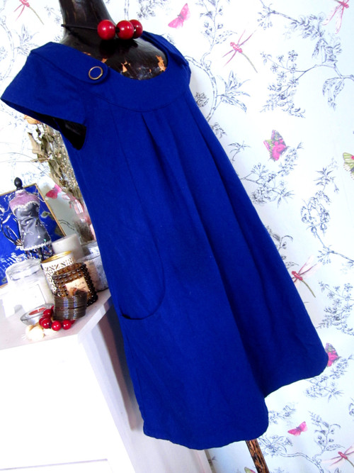 Šatovka vlněná kobalt blue — foto 3