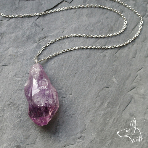 Ametystový náhrdelník - rough crystal — foto 5