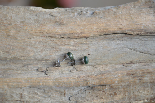 Dřevěné náušnice - green — foto 2
