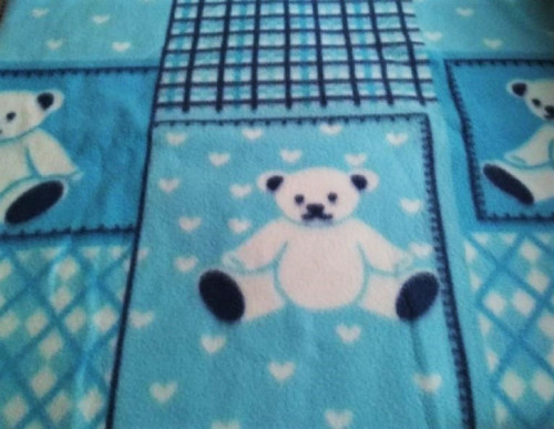 Dětská fleecová deka oboustranná - medvídek — foto 2