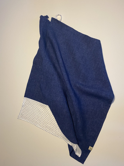 Lněné utěrky - deep blue — foto 2