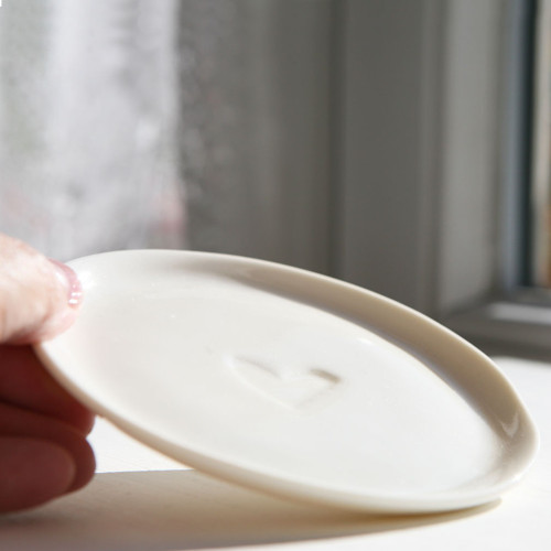 Talířek srdce 11cm porcelán — foto 2